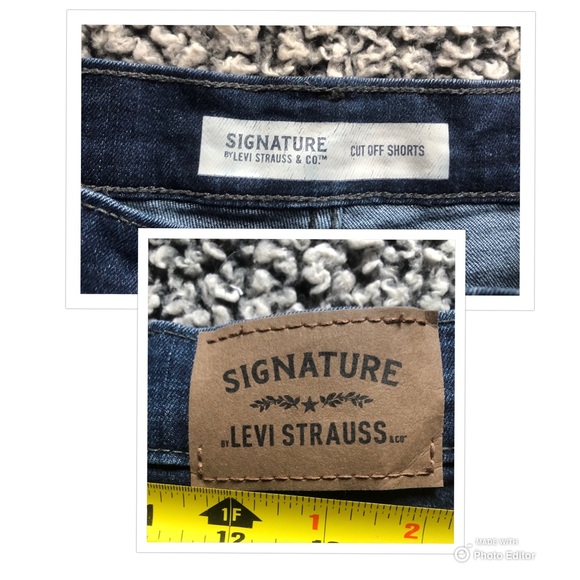 LEVIS JEANS SHORTS CUTOFF DISTRESSED DESTROYED BOYS ADJUSTABLE WAIST SIZE 18 - Picture 5 of 9